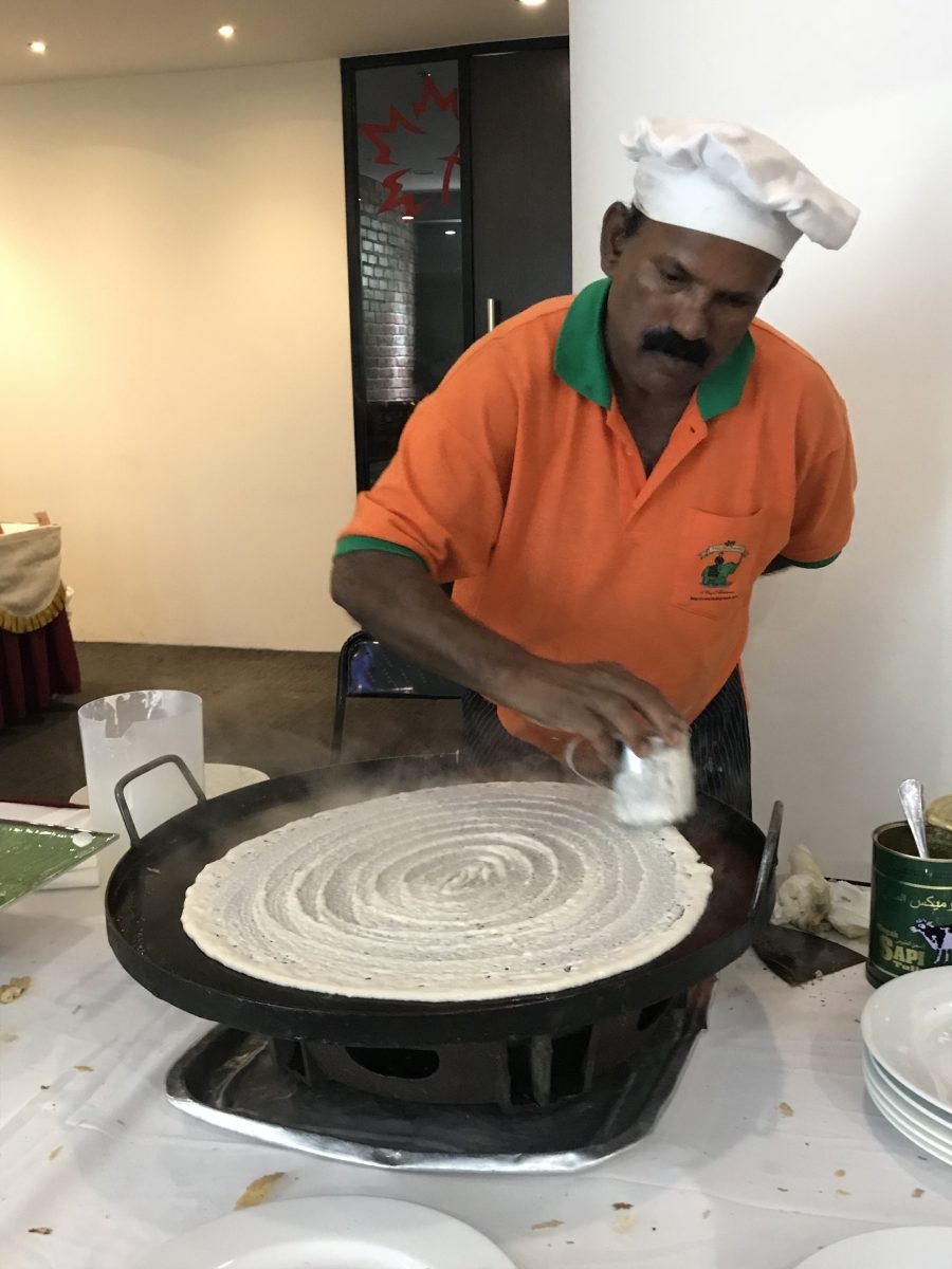 The live thosai station -- a  huge hit and a real crowd-pleaser -- churned out mouth-watering thosai after thosai, made extra fragrant with generous drizzles of ghee.