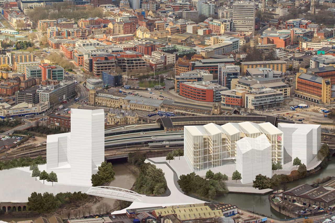 The University of Bristol is currently embarking on an ambitious expansion of its facilities, which includes plans for a brand-new £300m Temple Quarter Campus situated next to Bristol Temple Meads train station. Image credit: http://bit.ly/2Fsk1Zb