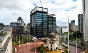 Goldman Sachs, following in the footsteps of corporate bigwigs like Accenture, HSBC and Deutsche Bank, recently confirmed a 10-year lease agreement for a 100,000 sqft office space comprising 5 storeys at Birmingham’s One Centenary Way. One Centenary Way is being developed under phase two of the £700m Paradise Birmingham project. Image credit: Paradise Birmingham